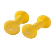 Tunturi Dumbbell set - 2 x 1,5 kg - Neopreen - Fluor Geel - Incl. gratis fitness app