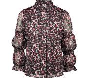 B.NOSY Meisjes blouse - Geweven, mouwen met gesmokte details - AOP brushed