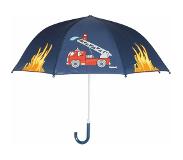 Playshoes - Kinder paraplu met brandweerauto - Donkerblauw -