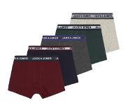 JACK&JONES JUNIOR JACOLIVER TRUNKS 5 PACK NOOS JNR Heren Onderbroek - Maat 152