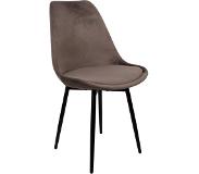Pole to Pole Leaf Chair Dark Grey Velvet (set van 4)