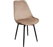 Pole to Pole Leaf Chair Sand White Velvet (set van 4)