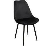 Pole to Pole Leaf Chair Black Velvet (set van 4)