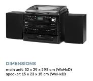 Auna 388-DAB+ stereo-installatie 20W max. Vinyl CD cassette BT FM/DAB+ USB SD zwart