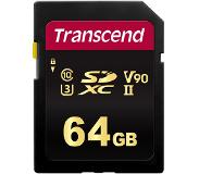 Transcend 64GB SDXC Class 10 UHS-II U3 MLC V90 (R 285 W 180)