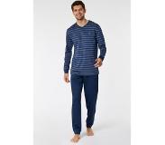 Woody pyjama heren - marineblauw gestreept - 221-1-MVL-S/988 - maat L