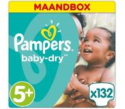 Pampers Baby-Dry maandbox maat 5+ (12-17 kg) 132 luiers