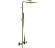 Blinq Cross showerset thermostatisch met kruisgreep bronze
