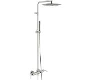 Blinq Grip showerset thermostatisch met hendels brushed