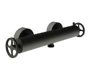 Blinq Flame douchethermostaat met industriele greep black steel