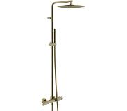 Blinq Flame showerset thermostatisch met industriele greep bronze