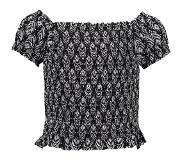 Frankie & Liberty Meisjes top - Cassy - Print zwart/off white. Maat 128