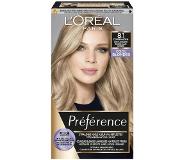 L'Oréal 1+1 gratis: L'Oréal Preference Haarkleuring 8.1 Copenhague - Licht Asblond