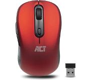 ACT Wireless Mouse, USB nano receiver, 1600 dpi, red