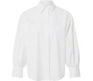 Seidensticker Dames blouse v-hals wit volwassen driekwart pofmouw katoen maat 44