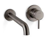 Blaufoss Round inbouw wastafelkraan Brushed GunMetal
