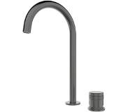 Blaufoss Pavilion Curve verhoogde wastafelkraan Brushed GunMetal