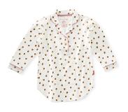 Little label - sleepshirt baby meisjes - dots warm gold - maat: 86 - bio-katoen