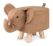Noxxiez krukje Olifant junior 48 cm kunstleer/hout grijs
