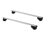 Twinny load Dakdragerset Twinny Load Alu Driver 124cm voor auto's met open reling voor o.a. ALFA ROMEO, AUDI, BMW, CADILLAC, CHEVROLET, CITROEN, DACIA, DAEWOO, DAIHATSU, FIAT, FORD, HONDA, HYUNDAI, JAGUAR, JEEP, KIA, LADA, LAND ROVER, MAZDA, MERCEDES-BENZ, MITSUBISHI, NISSAN, OPEL, PEUGEOT, RENAULT, SAAB, SKODA, SSANGYONG, SUBARU, SUZUKI, TOYOTA, VOLKSWAGEN, VOLVO