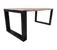 Wood4you - Eettafel New Orleans - steigerhout 180Lx78Hx90D cm zwart