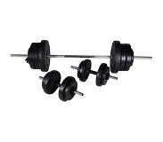vidaXL Barbell- En Dumbbellset 60,5 Kg