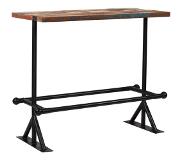 vidaXL Bartafel 120x60x107 Cm Massief Gerecycled Hout Meerkleurig