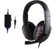 Hoover Gaming Headset Met Microfoon Ps4, Pc, Windows, Mobile, Xbox One – Wired Met Volumeregeling– Rood/zwart
