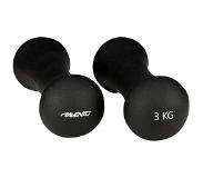 Avento Fitness Handgewicht Set - Bone - 2 Stuks - 3 Kilo - Zwart