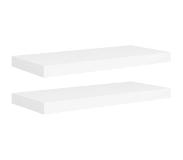 vidaXL Wandschappen zwevend 2 st 60x23,5x3,8 cm MDF wit