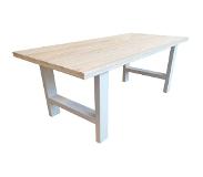 Wood4you - Eettafel Seattle geschaafd vuren 180Lx78Hx90D cm wit
