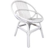 Sweet living Witte Rotan Spijlstoel Retro - 63x60xh83 Cm