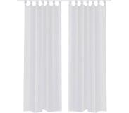 vidaXL Gordijn Wit 140x245 cm (2 stuks)