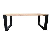 Wood4you - Eettafel New Orleans Steigerhout 220Lx78Hx90D cm zwart