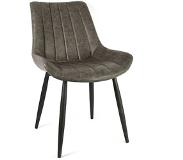 Sweet living Eetkamerstoel Mart Antraciet - Set Van 2 Stuks