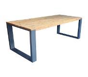 Wood4you - Eettafel New Orleans Roasted wood 200Lx78Hx90D cm Antraciet