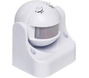 BES LED Bewegingssensor - Aigi Infy - Opbouw Rond - Mat Wit Kunststof - 180° 12m - Spatwaterdicht