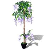 vidaXL Kunstplant Blauwe Regen + Pot 120cm