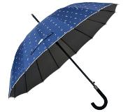 Clayre & Eef Juleeze Paraplu Volwassenen Ø 98 cm Blauw Polyester Regenscherm