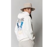 Colourful Rebel Butterfly Hoodie Wit Dames - Oversized Fit - Polyester - M