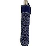 Trussardi paraplu opvouwbaar automatisch ruiten blauw grijs