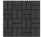 vidaXL 22 st Terrastegels 30x30 cm 2 m² HKC zwart