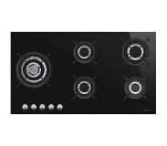 Smeg PV395LCN Kookplaat gas op glas
