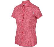 Regatta - Women's Honshu IV Printed Short Sleeved Shirt - Outdoorshirt - Vrouwen - Maat 42 - Rood