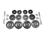 Hammer Fitness Dumbbell Set Zwart 40 Kg (2x 20kg) - 30mm - Gietijzer
