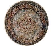 Muratap Picasso Keshan Vintage Vloerkleed Multi / Beige Laagpolig - 200 cm rond