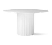 HK Living Pillar eettafel rond wit MTA2837