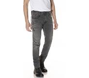 Replay Anbass Hyperflex Broken & Repaired Jeans Heren Grijs | Maat: 33/32 | 68% katoen, 29% polyester, 3% elastaan