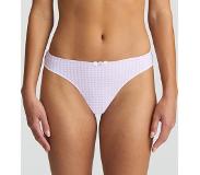 Marie jo Avero string met ruitdessin en borduring