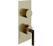 Sub Grip afbouwdeel inbouw douchethermostaat met 2-weg stop-omstel en strakke greep 22 x 9,5 cm, brons